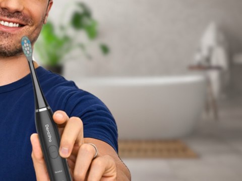 Szczoteczka Soniczna Dentipro 5 Trybów, 6 Końcówek, Etui 45 Dni Naładowania