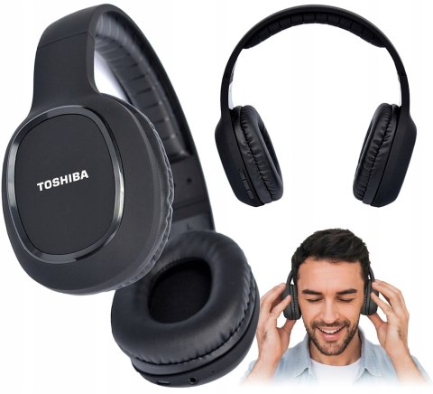 Toshiba Bt160h Słuchawki Bezprzewodowe Bluetooth Mikrofon 10H Dźwięk Czarne