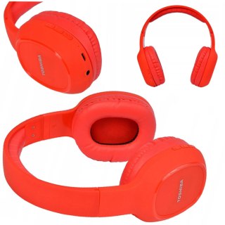 Toshiba Bt160h Słuchawki Bluetooth Nauszne 10H Czasu Odtwarzania Czerwone