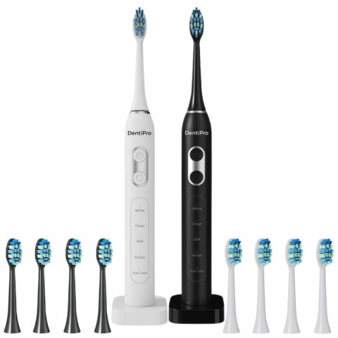Dentipro Szczoteczka Soniczna 42K Ruchów 5 Trybów 8 Końcówek Ipx7 Indukcja