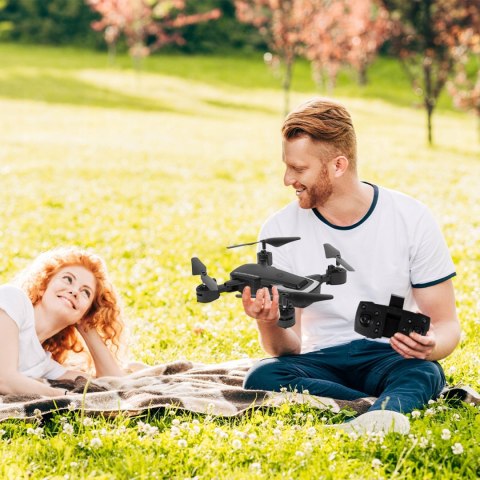 Dron Składany Z Kamerą Hd 0,3Mp, Stabilizacja, Dla Dzieci 14+ W Walizce