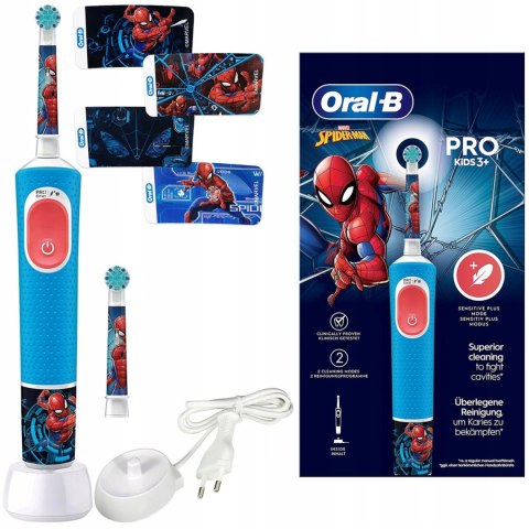 Elektryczna Szczoteczka Oral-B D103 Spiderman Dla Dzieci3+ Aplikacja Disney