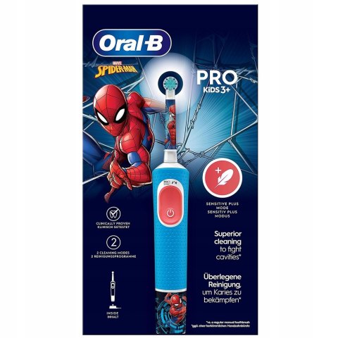 Elektryczna Szczoteczka Oral-B D103 Spiderman Dla Dzieci3+ Aplikacja Disney