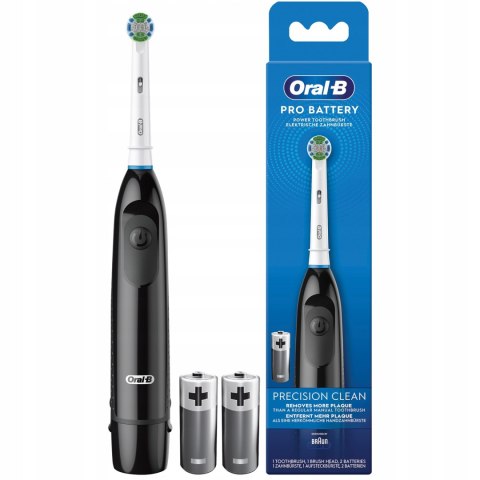 Elektryczna Szczoteczka Oral-B Na Baterie Aa Czarna Z Rotacyjnym Ruchem
