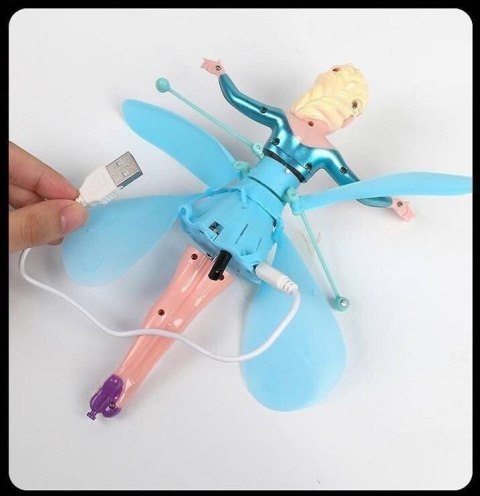 Latająca Lalka Wróżka Usb Z Czujnikiem Ruchu I Ładowaniem Usb, 5 Min Lotu