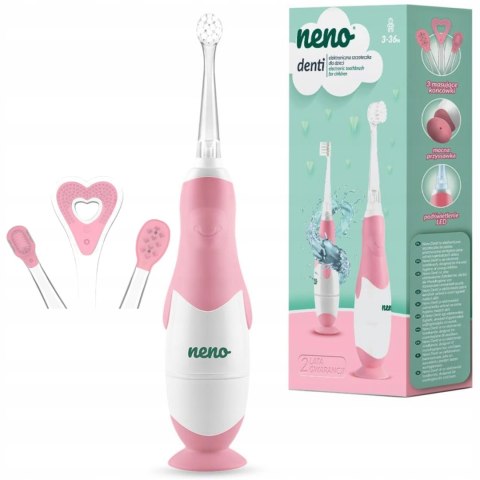 Neno Denti Pink Szczoteczka Elektryczna Dla Dzieci Led Wodoodporna Ipx7