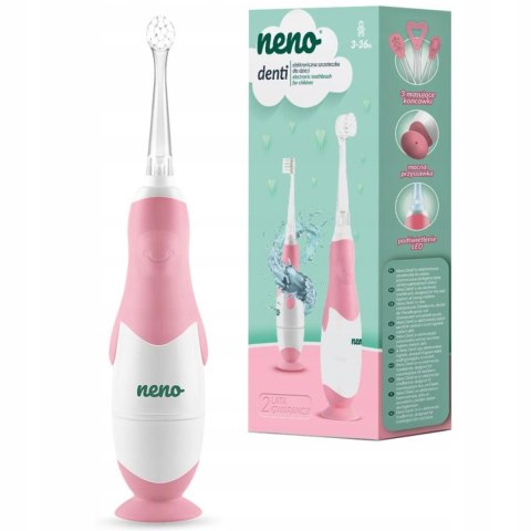 Neno Denti Pink Szczoteczka Elektryczna Dla Dzieci Led Wodoodporna Ipx7