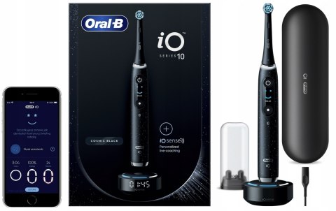 Oral-B Io 10 Czarna Szczoteczka Elektryczna Z Sensorem Nacisku Ochrona