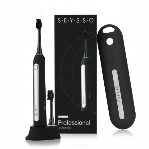 Seysso Sonic Szczoteczka 96K Ruchów, 3 Końvówki, Ipx7, Podróżne Etui Czarne