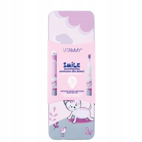 Soniczna Szczoteczka Dla Dzieci 3+ Vitammy Smile Z Etui I Nasadką Ochronną