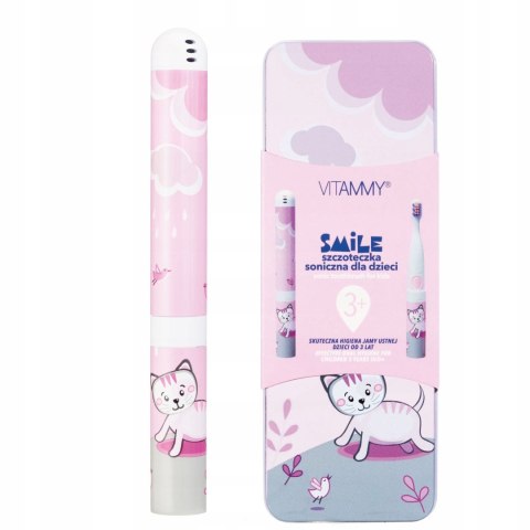 Soniczna Szczoteczka Dla Dzieci 3+ Vitammy Smile Z Etui I Nasadką Ochronną