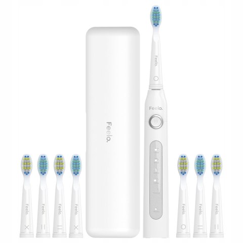 Soniczna Szczoteczka Do Zębów Feelo Easy 8 Końcówek 3 Tryby Timer 60 Dni
