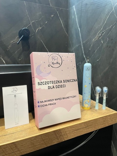 Soniczna Szczoteczka Do Zębów Heelly Dla Dzieci 4 Tryby Usb 3+Lat Niebieska