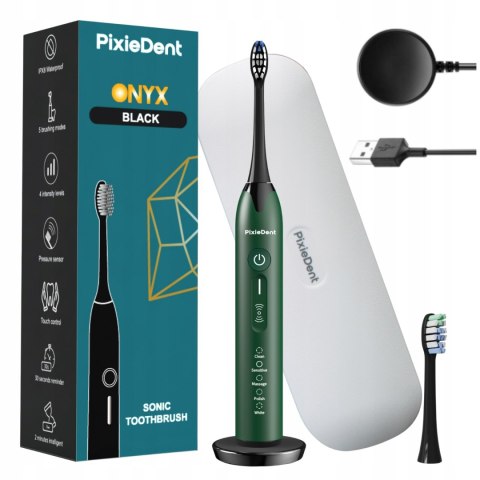 Soniczna Szczoteczka Pixiedent Onyx Green Z 5 Trybami I Czujnikiem Nacisku