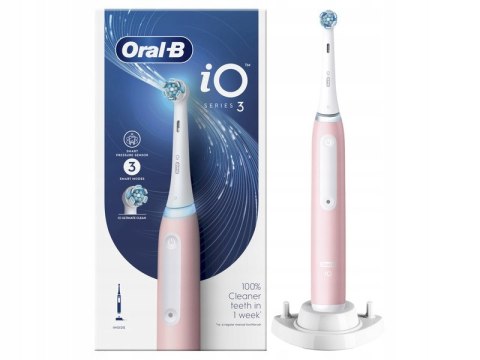 Szczoteczka Magnetyczna Oral-B Io 3 Różowa, Czujnik Nacisku, 3 Tryby Pracy