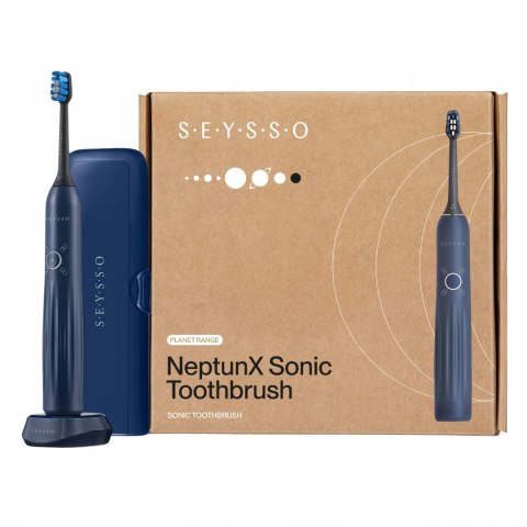 Szczoteczka Soniczna Seysso Neptunx Granat 79K Ruchów, 3 Tryby, Ipx7 75 Dni