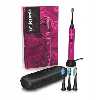 Szczoteczka Soniczna Smilesonic Ex Pink 5 Trybów 4 Nasadki 60 Dni Baterii