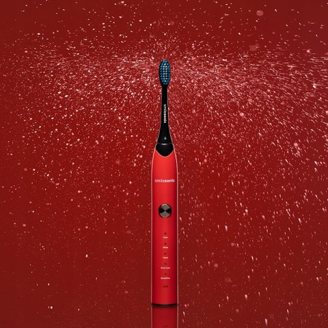 Szczoteczka Soniczna Smilesonic Ex Red 5 Trybów 4 Końcówki Etui Podróżne