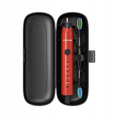 Szczoteczka Soniczna Smilesonic Ex Red 5 Trybów 4 Końcówki Etui Podróżne