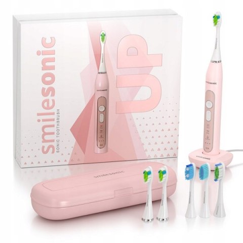 Szczoteczka Soniczna Smilesonic Up Pink 96K Ruchów, 9 Trybów, 6 Główek