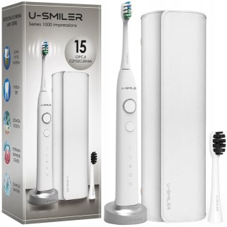 Szczoteczka Soniczna U-Smiler 84K Drgań/Min Ipx8 5 Trybów + Etui Białe