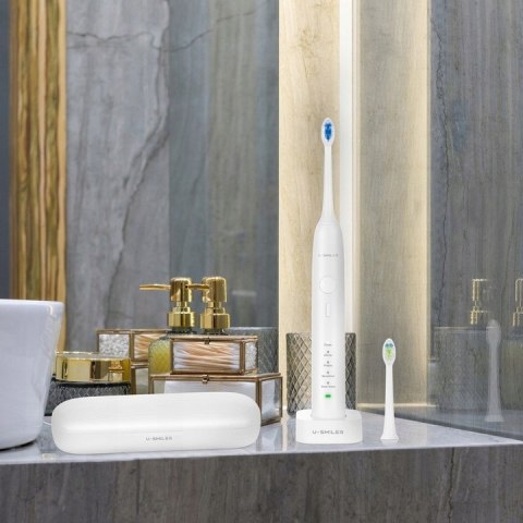 Szczoteczka Soniczna U-Smiler Ipx8 5 Trybów 2 Końcówki Etui 90 Dni Pracy