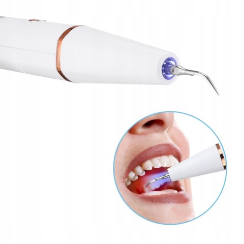 Ultradźwiękowy Skaler Do Zębów Heelly Z 3 Trybami I Led, Biały