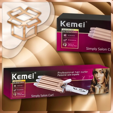 Falownica Kemei Km-1010 Ceramiczna 2-Stopniowa Jonizacja 30Sek. Nagrzewanie