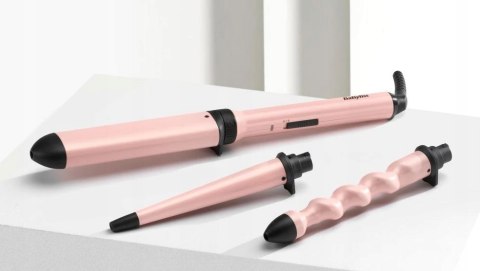 Lokówka Babyliss Curl&Wave Trio Ms750e 3 Końcówki Do 210°C Pastelowy Róż