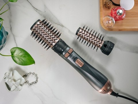Lokówka-Suszarka 1200W Jonizacja 3 Poziomy Temperatury Ceramika 2 Szczotki