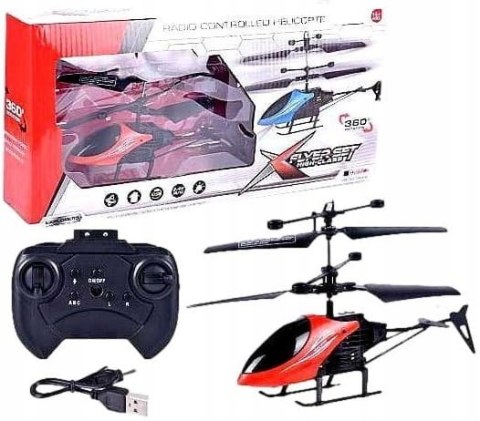 Zdalnie Sterowany Helikopter Rc Led Usb, 4 Kolory, Pilot, Akumulatorowy