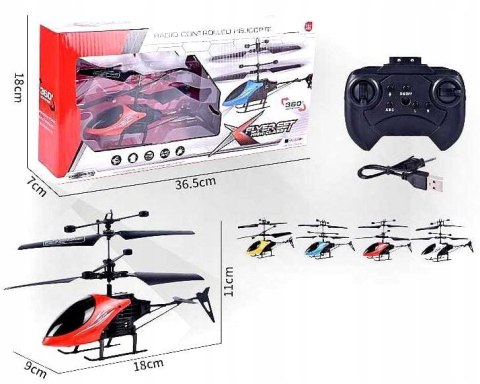 Zdalnie Sterowany Helikopter Rc Led Usb, 4 Kolory, Pilot, Akumulatorowy