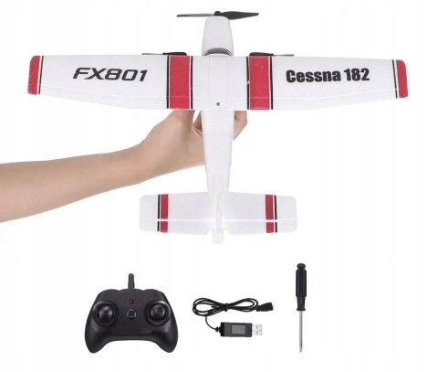 Zdalnie Sterowany Samolot Fx801 Rc Cessna 182 Motoszybowiec 120M Zasięgu