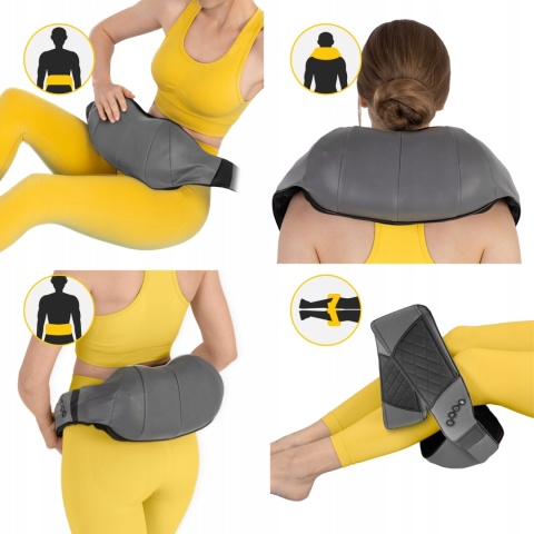 Masażer Masujący Grzejący Elegancka Torba Zestaw Szyi Karku Shiatsu Luxury+