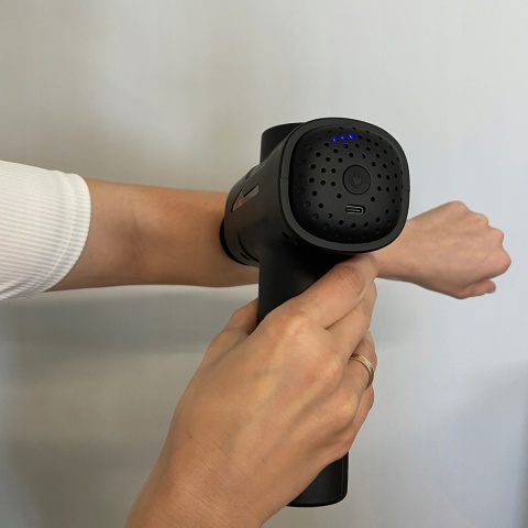 Pistolet Do Masażu Masażer Ciała Pleców 8 Końcówek Zestaw Lekki Gun Massage