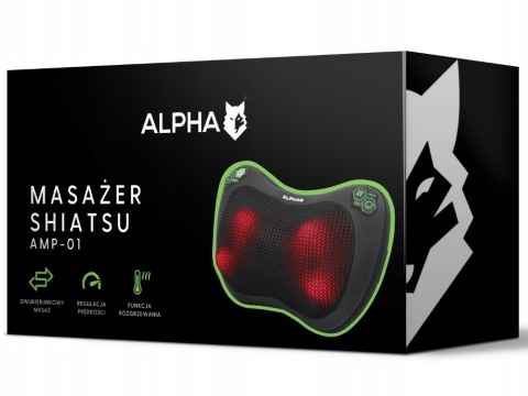 Masażer Shiatsu Alpha AMP-01 z Grzaniem i Funkcją Infraterapii