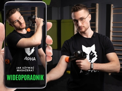 Masażer Do Ciała Alpha Pro - Pistolet Do Masażu Z 8 Końcówkami