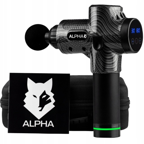 Masażer Do Ciała Alpha Pro - Pistolet Do Masażu Z 8 Końcówkami