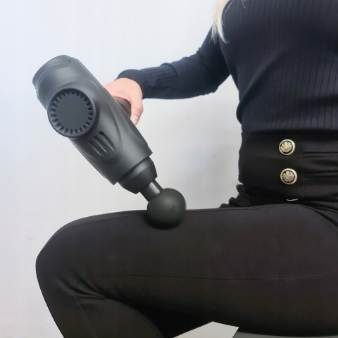 Pistolet Do Masażu Masażer Wibracyjny 12 Końcówek Gun Mocny Do Ciała Plecó
