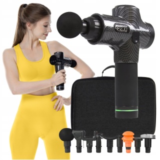 Pistolet Do Masażu Massage Gun + Głowica Podgrzewana, Rozluźnienie Mięśni