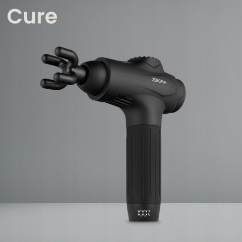 Pistolet Do Masażu Zeegma Cure Z 12 Końcówkami I Dotykowym Wyświetlaczem