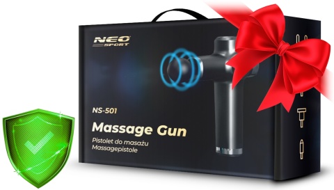 Pistolet Do Masażu Neo-Sport, 8 Końcówek, Relaksujący Masaż Ciała