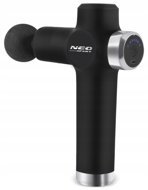 Pistolet Do Masażu Neo-Sport, 8 Końcówek, Relaksujący Masaż Ciała