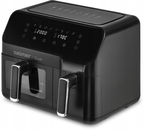 Frytkownica Beztłuszczowa 2700W 9L Dual Zelmer Z 8 Programami I 2 Komorami
