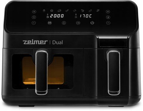 Frytkownica Beztłuszczowa 2700W 9L Dual Zelmer Z 8 Programami I 2 Komorami