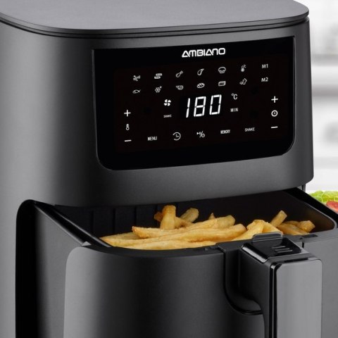 Frytkownica Beztłuszczowa Ambiano Xxl 3L 1400W 11 Programów Digitalny Panel