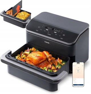 Frytkownica Beztłuszczowa Cosori Czarna Twinfry Dual Air Fryer 10L 2800W