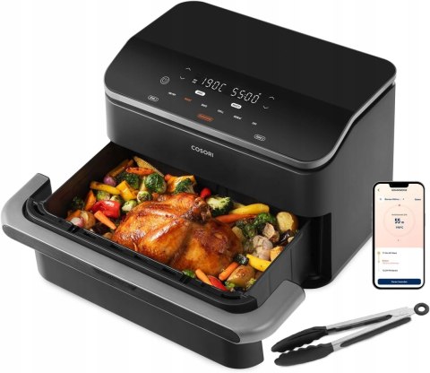 Frytkownica Beztłuszczowa Cosori Czarna Twinfry Dual Air Fryer 10L 2800W