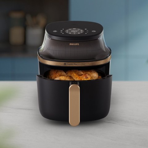 Frytkownica Beztłuszczowa Philips Czarna Seria 3000 4,2L 1400W Rapidair