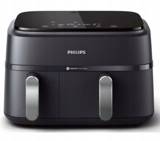 Frytkownica Beztłuszczowa Philips Na351 2750W 9L Dwukomorowa, 8 Programów
